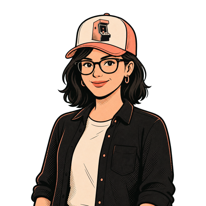 Illustrated Chief Product Officer wearing Skills Arcade™ apparel