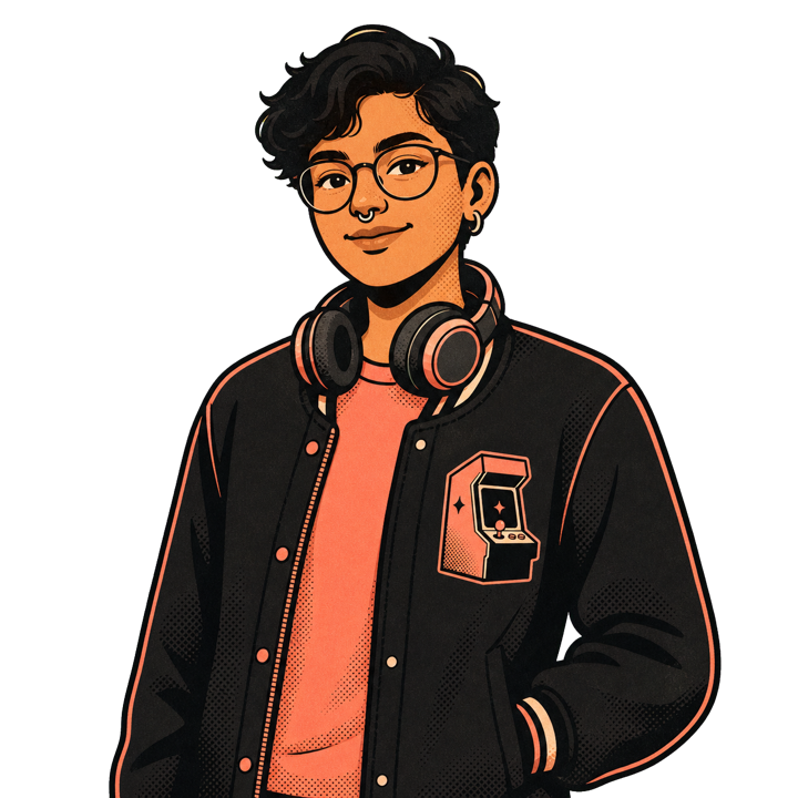 Illustrated Experience Technology Director wearing Skills Arcade™ apparel